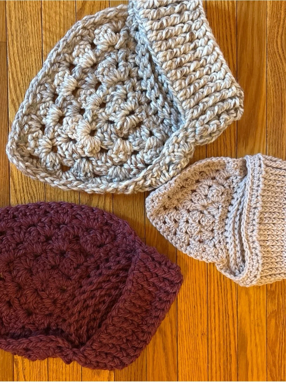 Crochet Cowls - set of 3